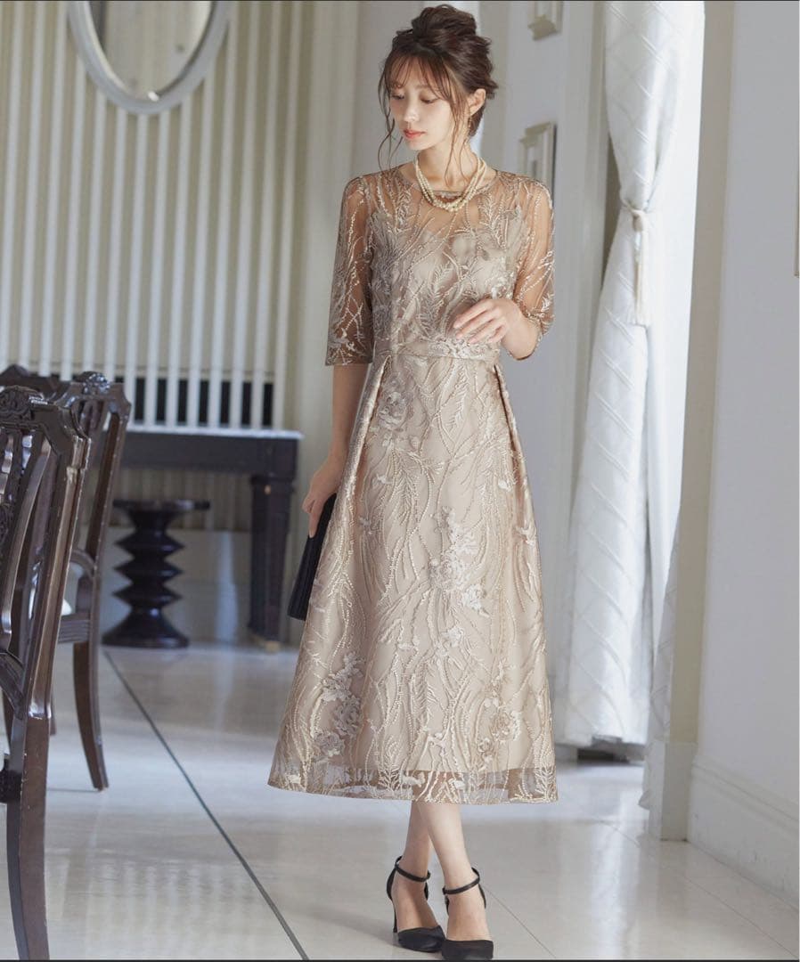 結婚式　お呼ばれドレス　パーティー　ワンピース　二次会　披露宴　同窓会　デート