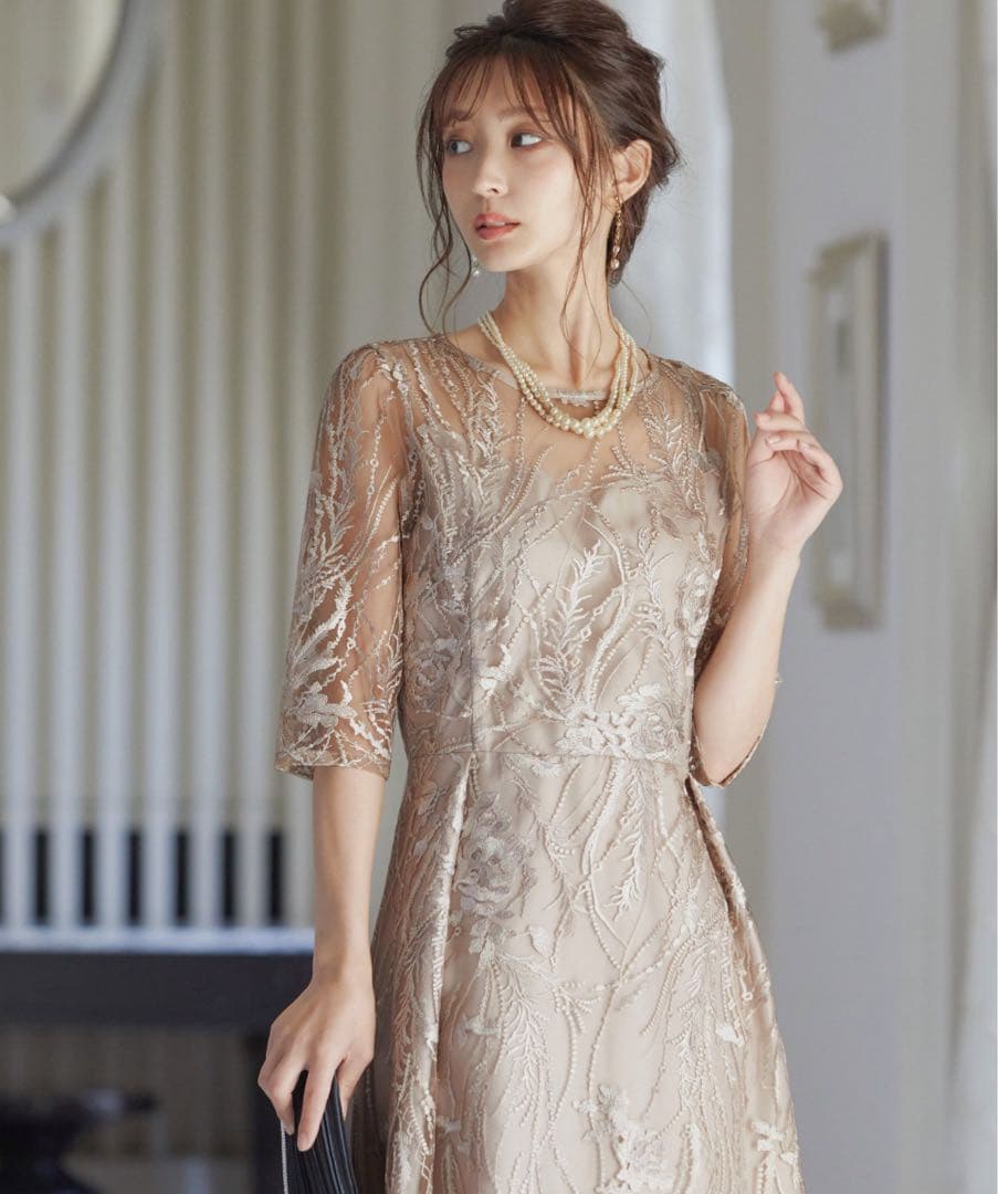 結婚式　お呼ばれドレス　パーティー　ワンピース　二次会　披露宴　同窓会　デート