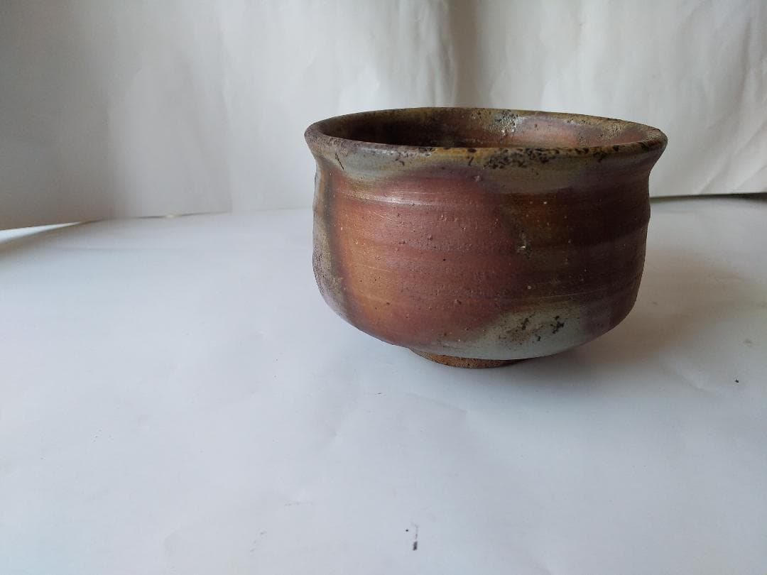 藤原謙 青備前焼 備前茶碗 備前焼茶碗 茶道具 抹茶碗 新品 未使用 です。