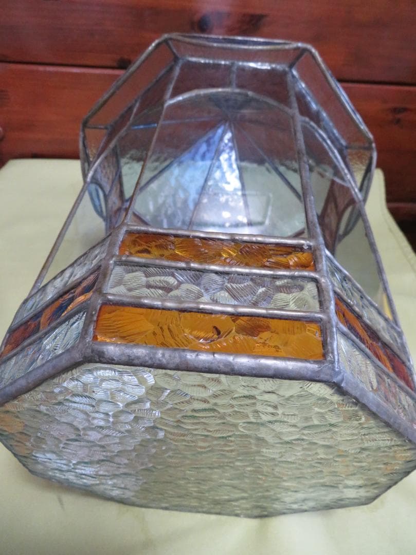 ◆ステンドグラス　テラリウム（　約23cm×約40cm）◆