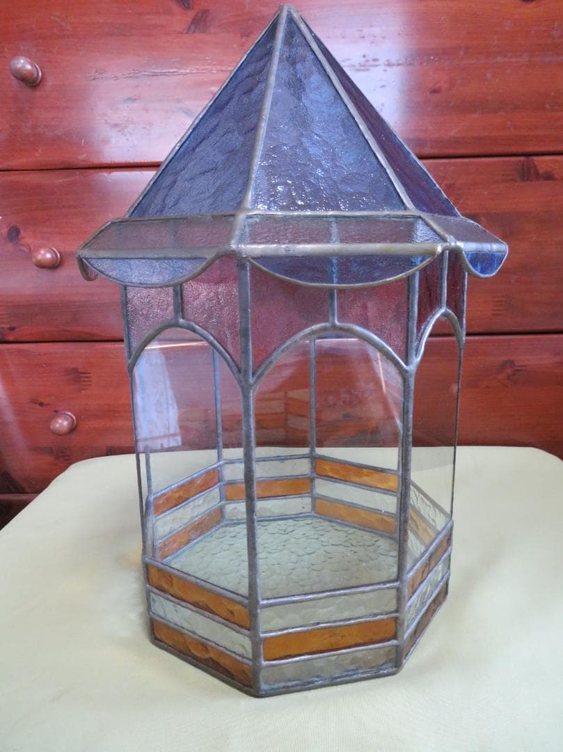 ◆ステンドグラス　テラリウム（　約23cm×約40cm）◆