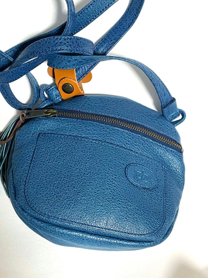 新品★イビサ★ゾウ★高級オーストリッチ革★花チャーム付きショルダー　エレファント