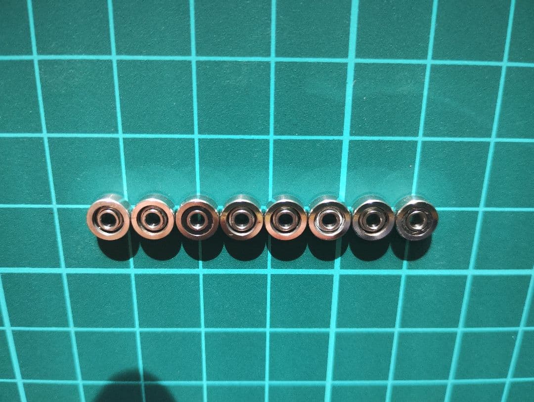 タミヤミニ四駆旧620ベアリング脱脂品8個　蓋なし