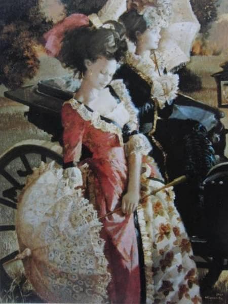 宮永　岳彦、碧、希少画集画、新品額装付