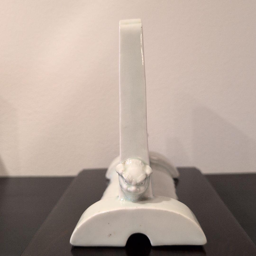 硯屏 染付 山水図 伊万里焼？ 平戸焼？　合わせ箱