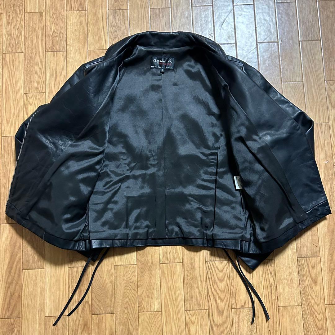 極美品✨アニエスベースペシャル ダブル レザージャケット カウレザー 2 M相当