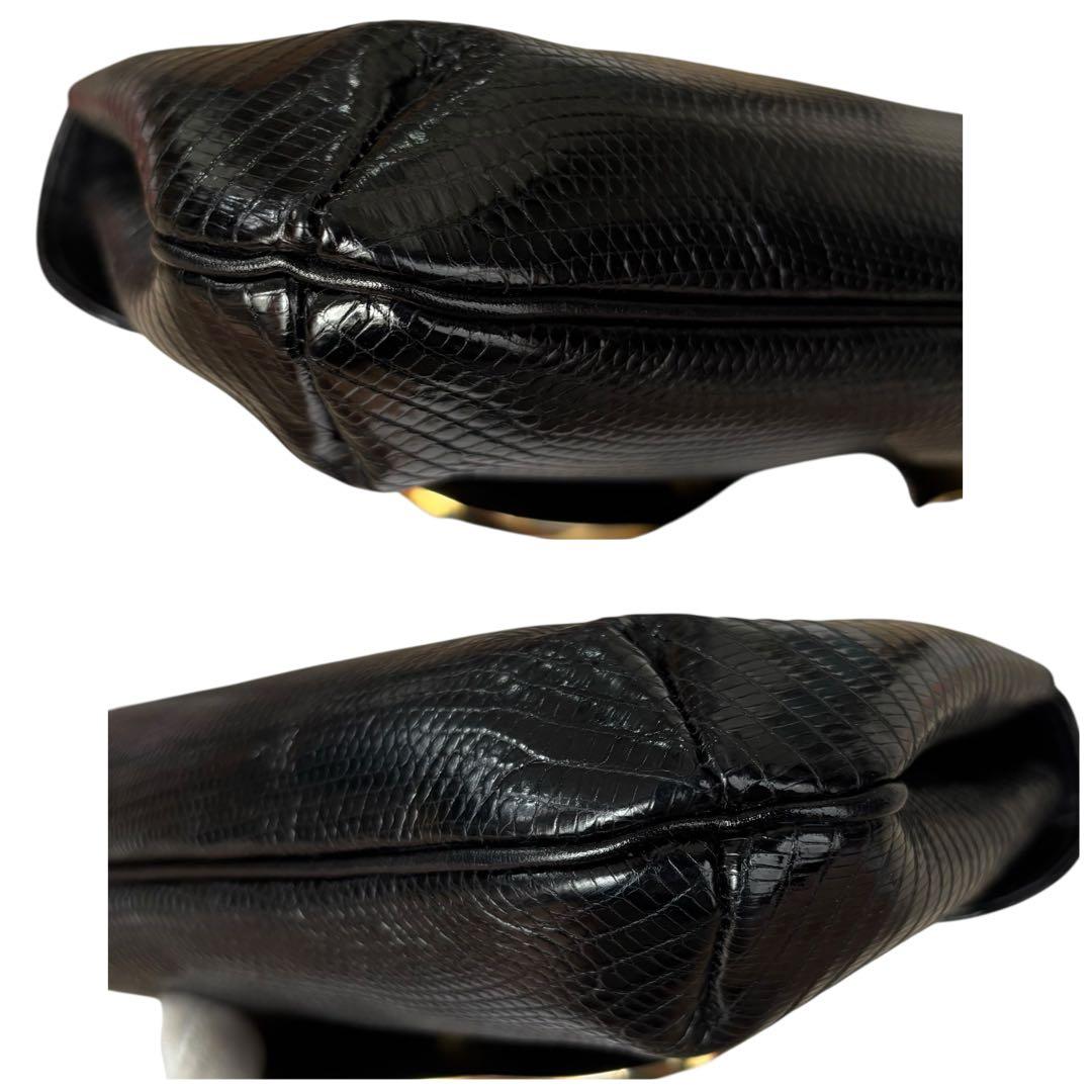 濱野　ハマノ　チェーンバッグ　クラッチバッグ　2way サンピエトロ　リザード