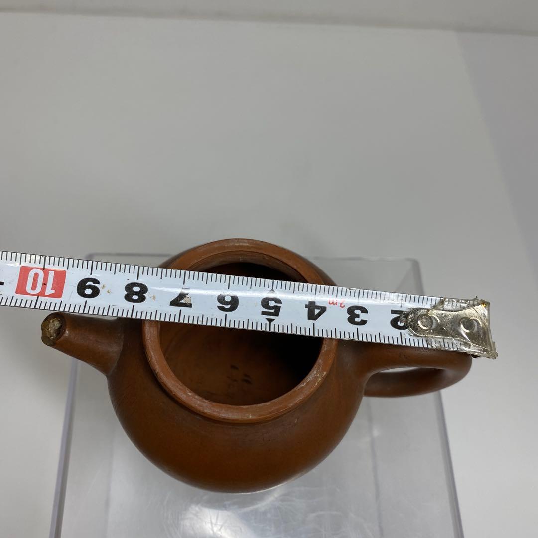 中国清時代　惠孟臣　朱泥急須　幅約10.2㎝　トヒサ　東さ7-0609☆2F