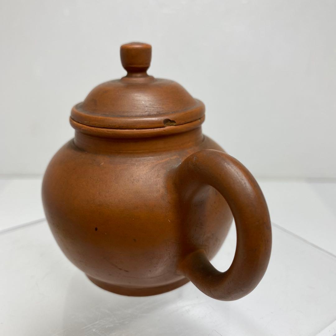 中国清時代　惠孟臣　朱泥急須　幅約10.2㎝　トヒサ　東さ7-0609☆2F
