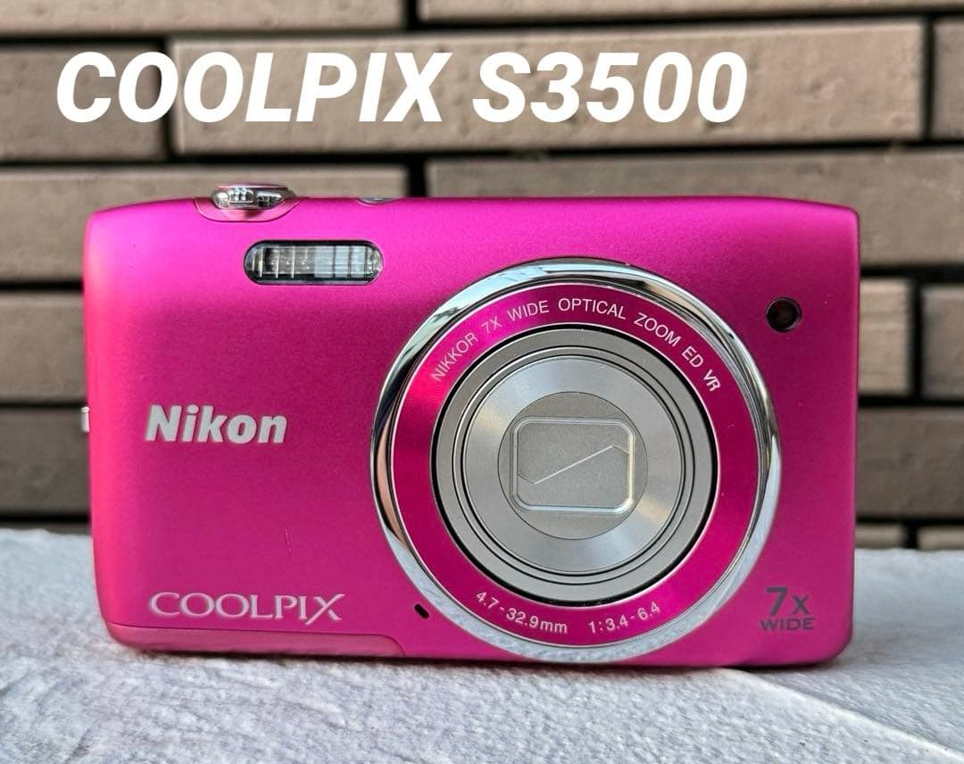 実写美⭕️良品【動作確認済】Nikon COOLPIX S3500 ピンク