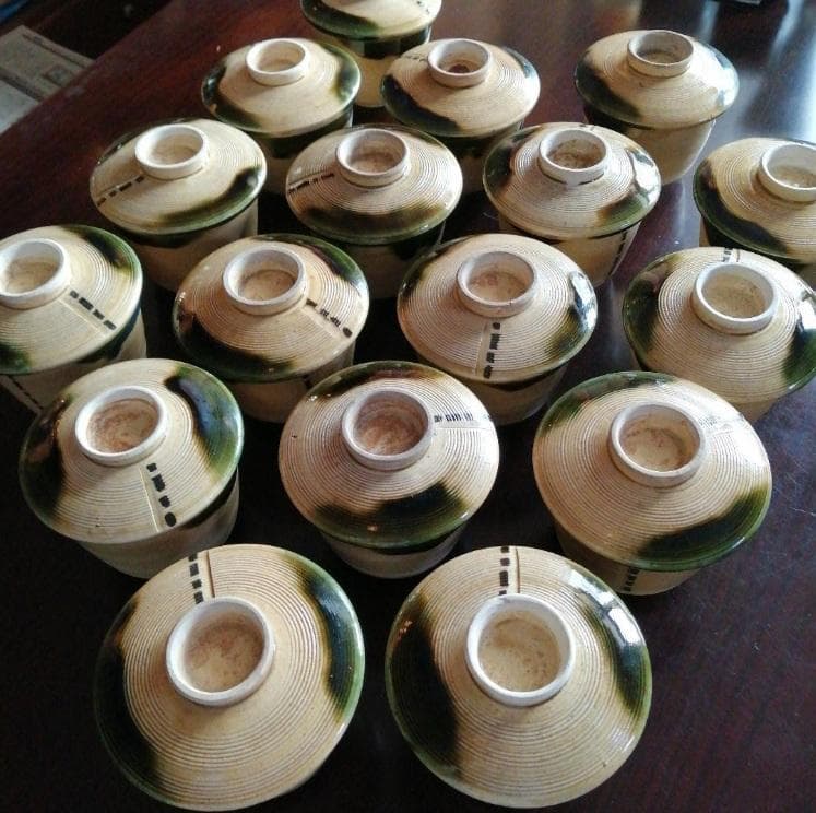 ゆき　加藤春二　黄瀬戸四方向付　10客　など2点