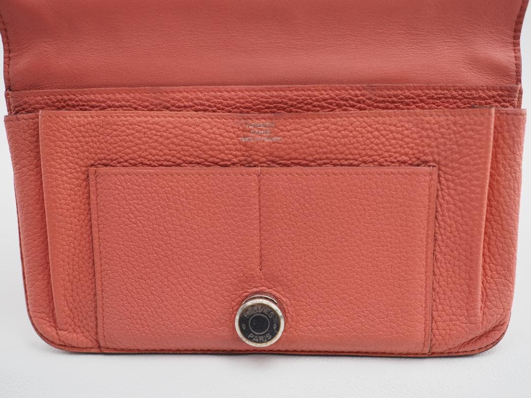 セール　2016年　HERMES エルメス ドゴンGM 財布 二つ折り ピンク