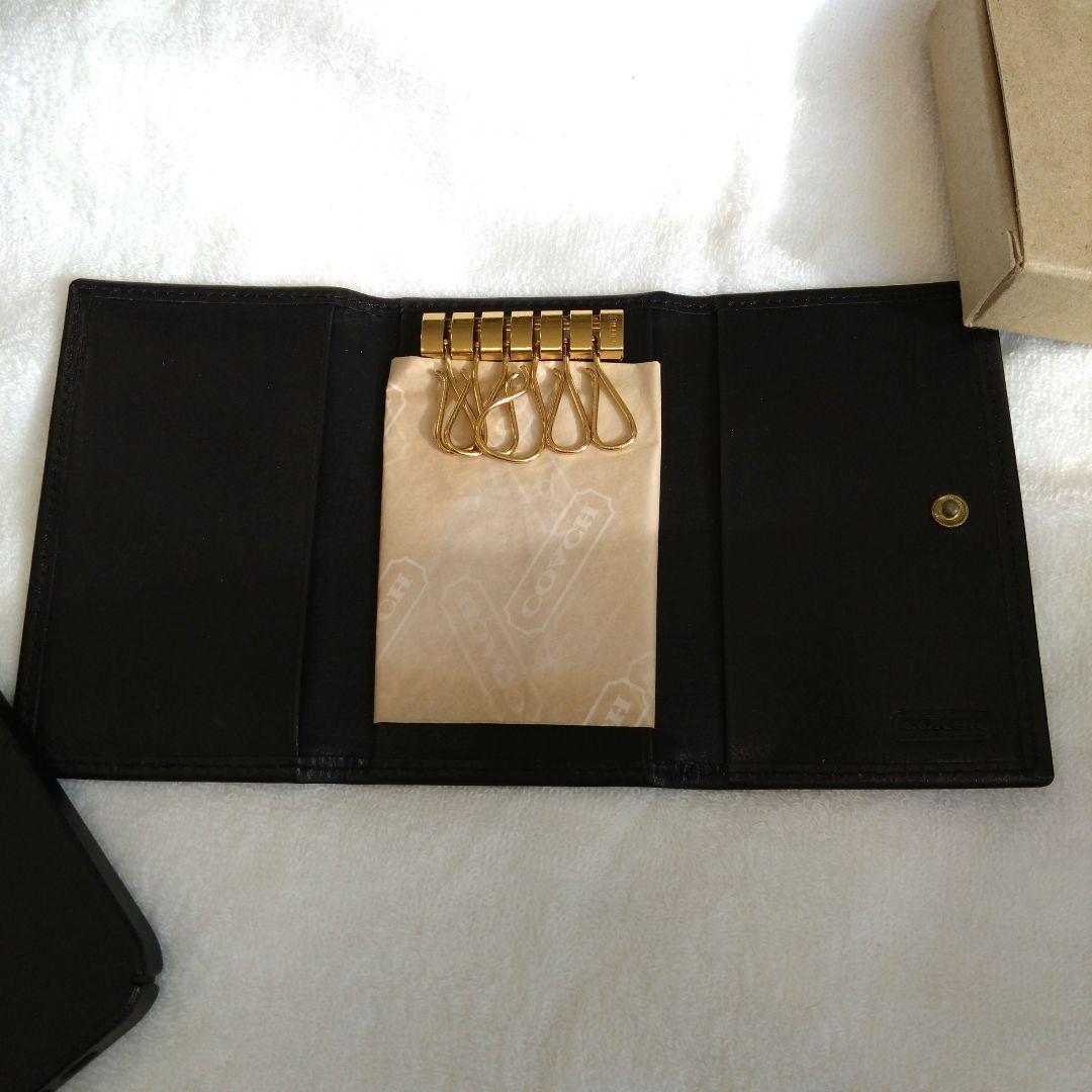 L*y様 COACH ブラック レザー キーケース 販売証明書あり