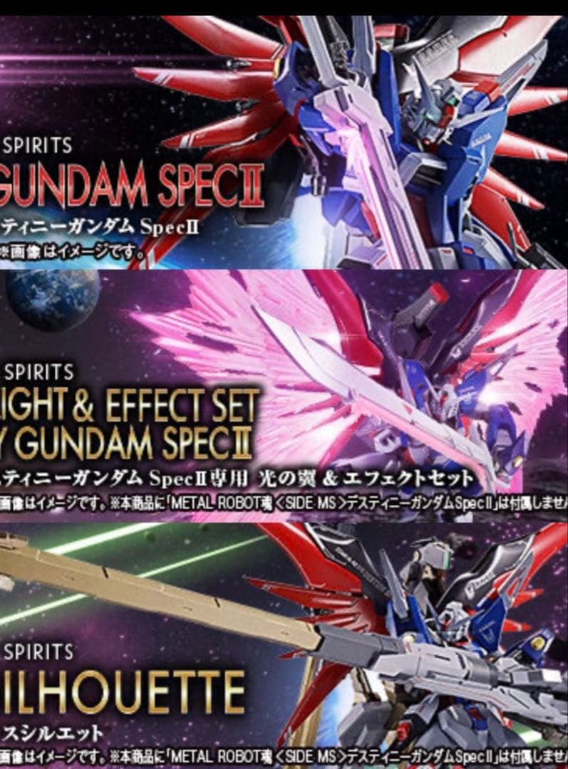 新品　メタルロボット魂　デスティニーガンダムspecii+ゼウス+光の翼セット