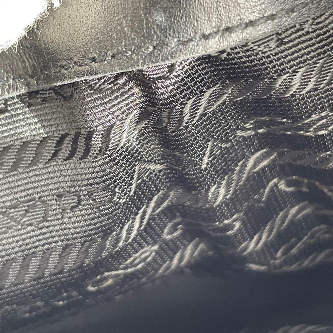 ■美品■ PRADA ハンドバッグ　ミニボストン　黒　レザー　白タグ　y2k