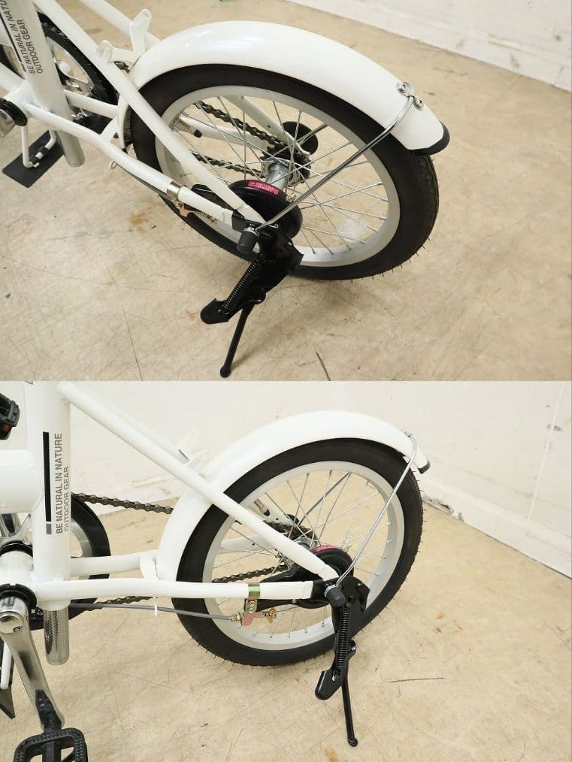 未使用保管品！CAPTAIN STAG 16インチ折り畳み自転車・ホワイト