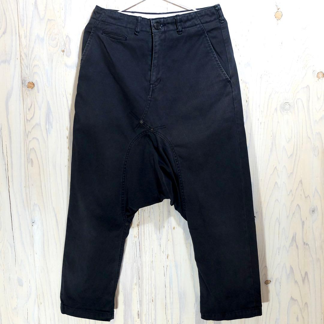 GANRYU コムデギャルソン サルエル　チノパン　ネイビー S