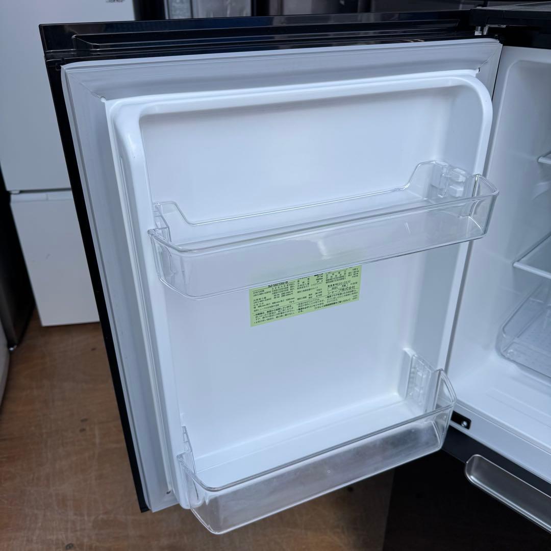 C7213★2021年製美品★シャープ冷蔵庫ガラス黒ブラック　右、左開き　洗濯機