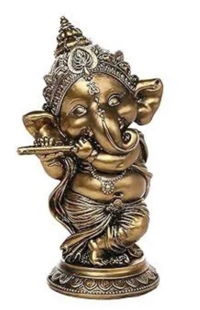 Pacific Giftware ゴールド　 フルート ガネーシュ