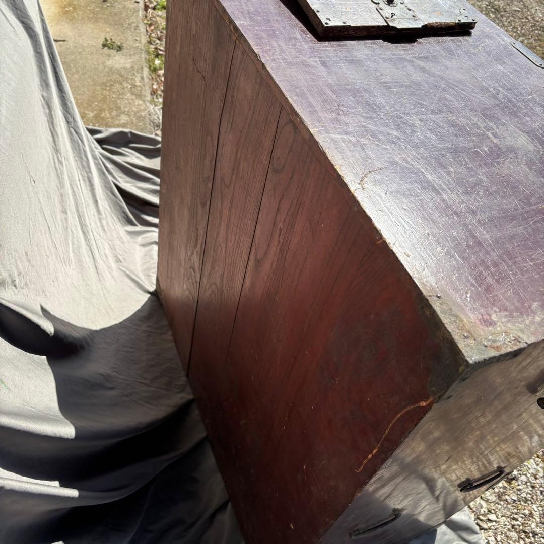 Hy129　和箪笥　引き出し　レトロ　和製アンティーク　古家具　当時物　鉄金具