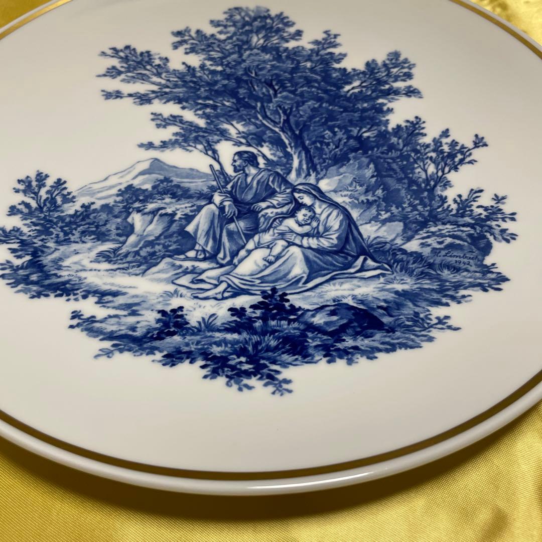 ◇美品・１９４２年・クリスマスプレート・直径２５cm・箱入り◇Meissen◇