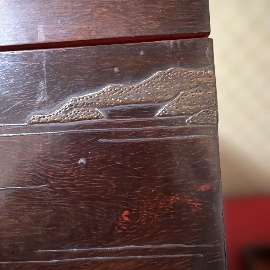 旧家蔵出し　古美術　文庫と硯箱セット