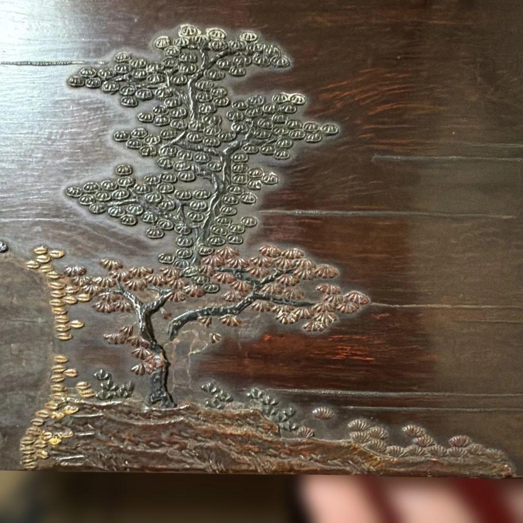 旧家蔵出し　古美術　文庫と硯箱セット