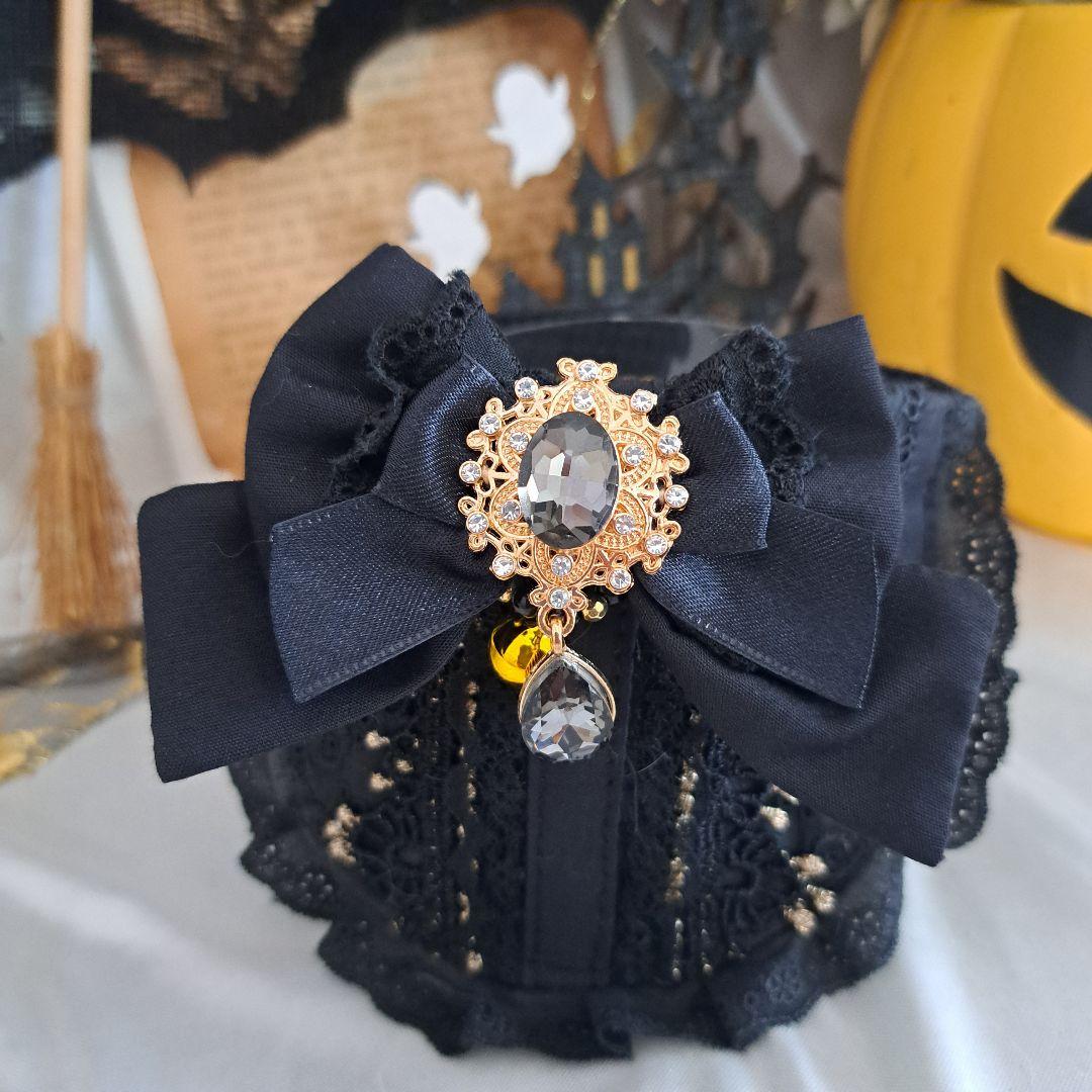 ハロウィン、ゴスロリスタイ⑤)わんちゃん猫ちゃん用