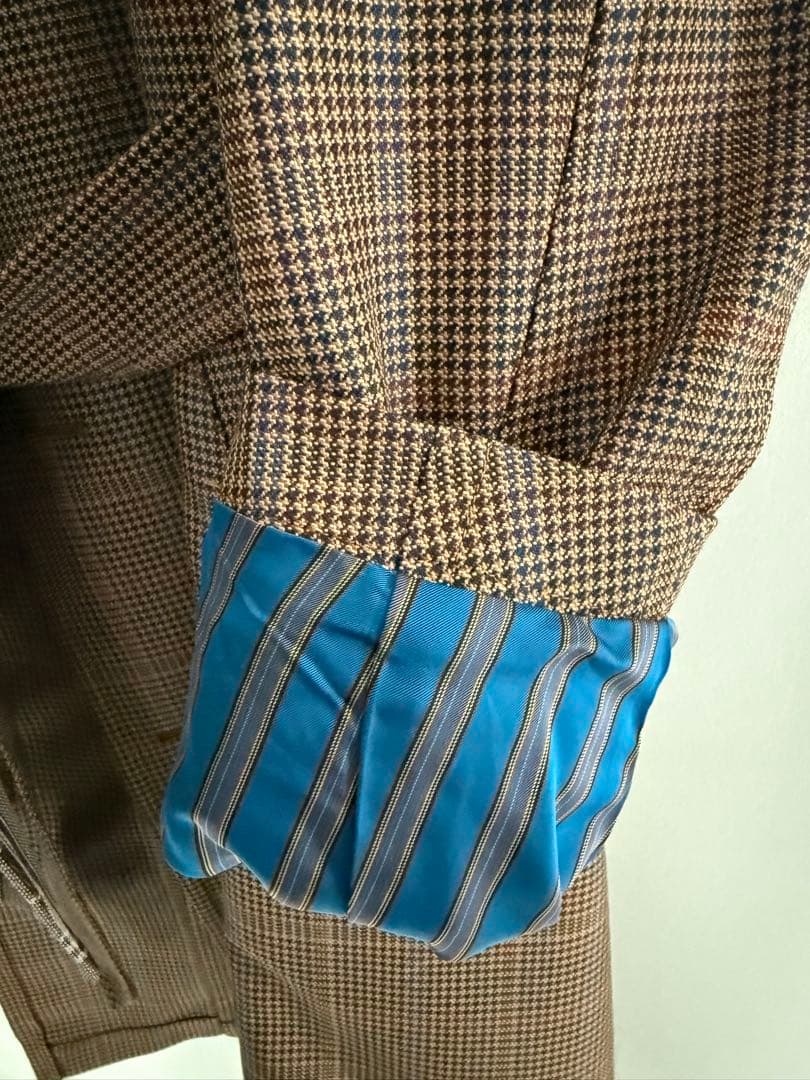 koloro チェック柄 ダブルブレストコート