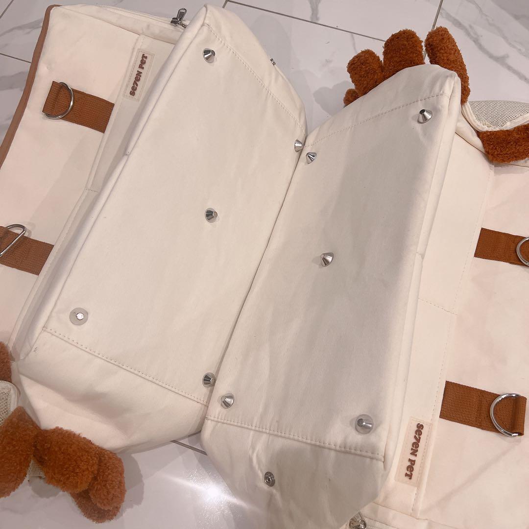 [セブンペット] 犬猫 ペットキャリーバッグ テディバッグ ショルダー2個セット