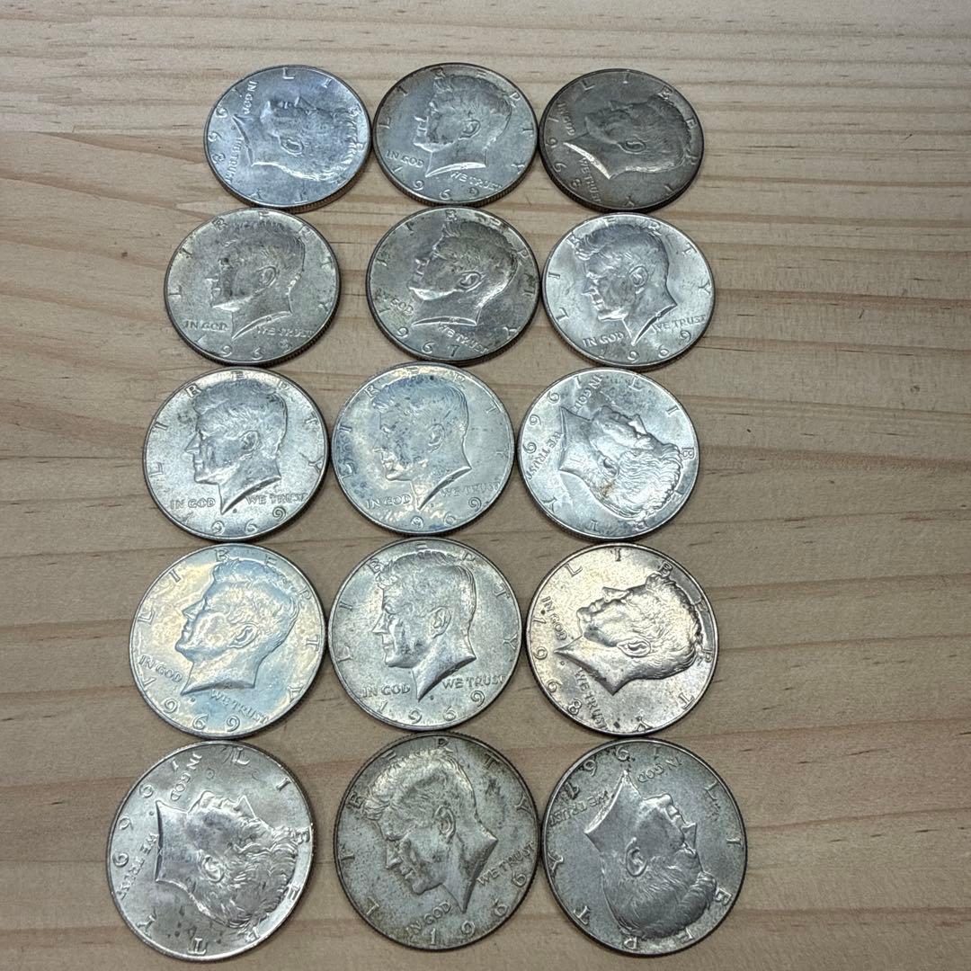 アメリカ ケネディ半ドル銀貨15枚セット