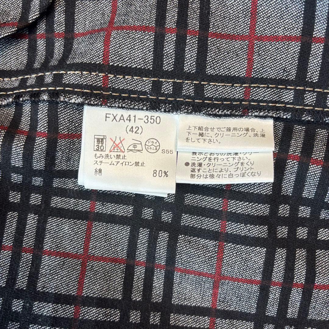 超美品 バーバリーロンドン 大きいサイズ42 ラップスカート インディゴ