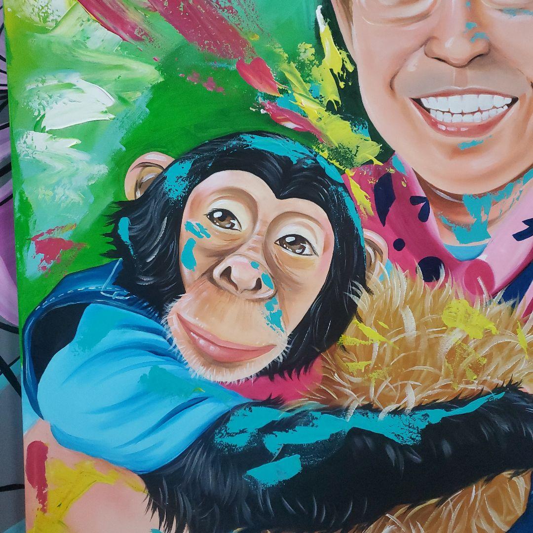 SHIMURA KEN アクリル絵の具97x130cm