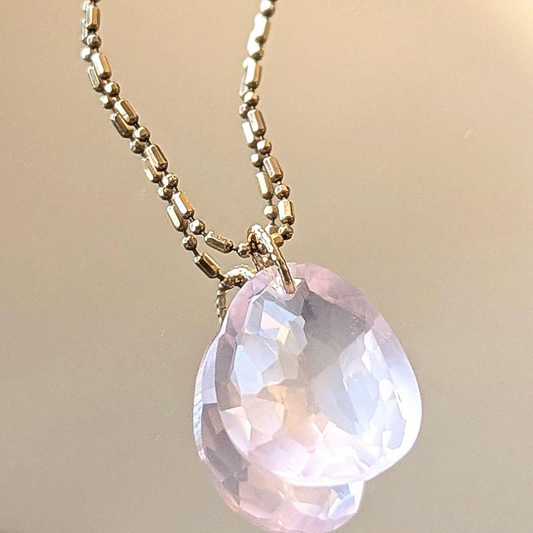 ♢miyumiyu♢K18 ローズクォーツ 7.1ct チャーム