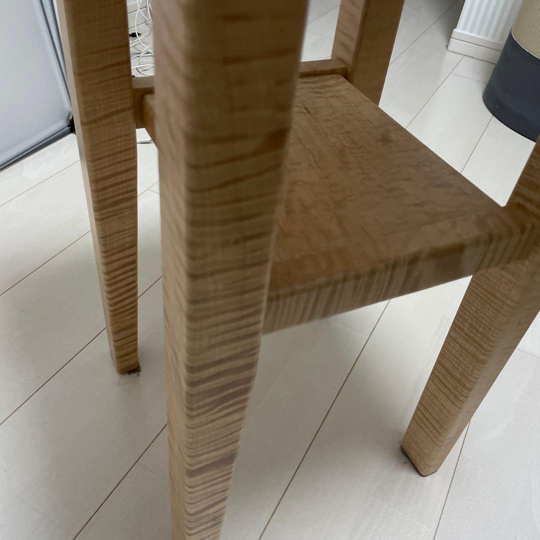 サイドテーブル 楓縮杢 一枚板