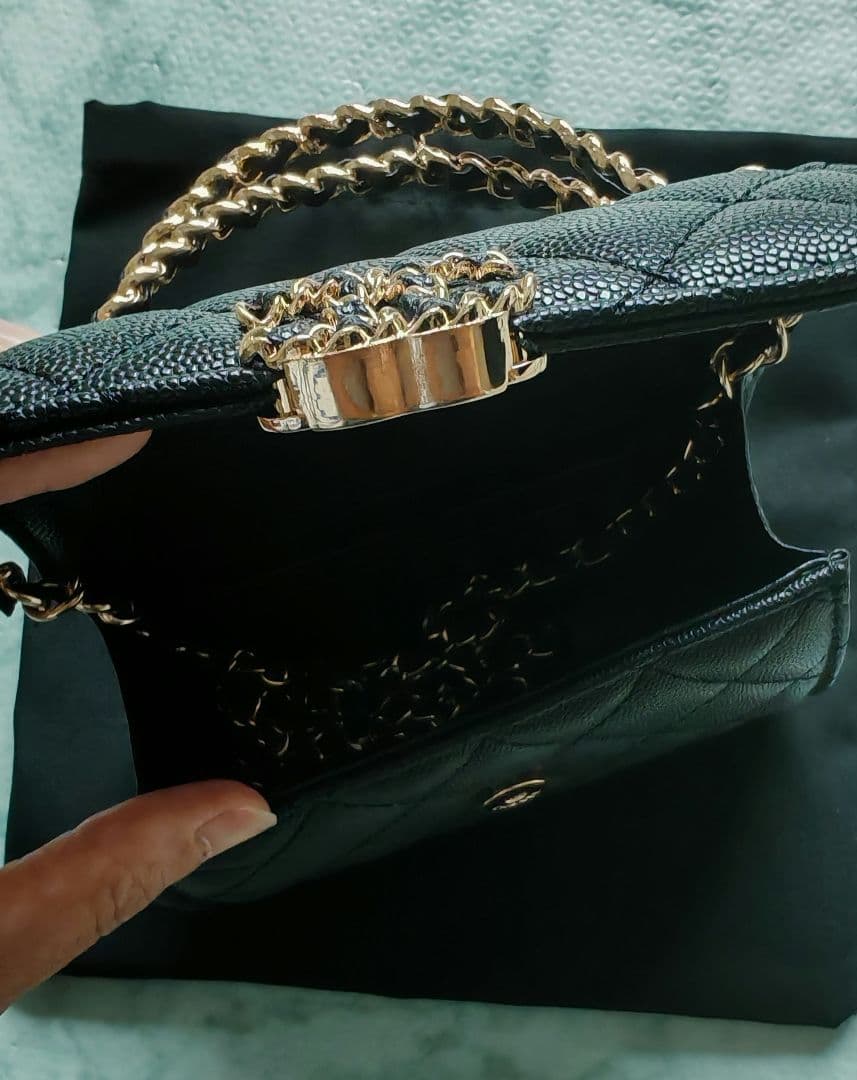 シャネル ノベルティ チェーンショルダーバッグ トップハンドル　 7-11