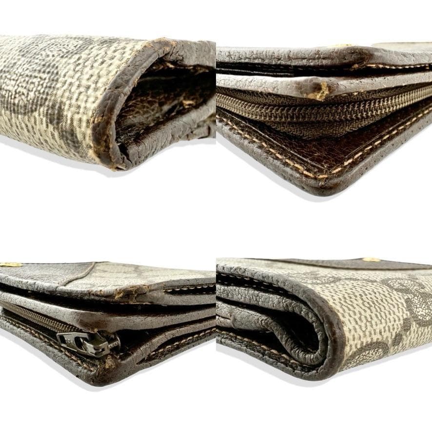 激レア　オールドグッチ　 Gucci 　財布　総柄　2つ折ミニ財布　小銭入れ有