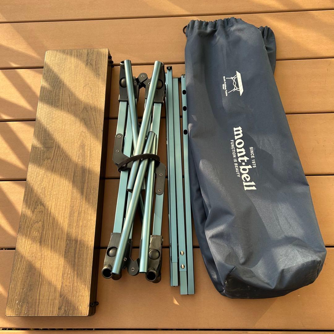 モンベル マルチフォールディングテーブル ワイド キャンプ　テーブル　ウッド