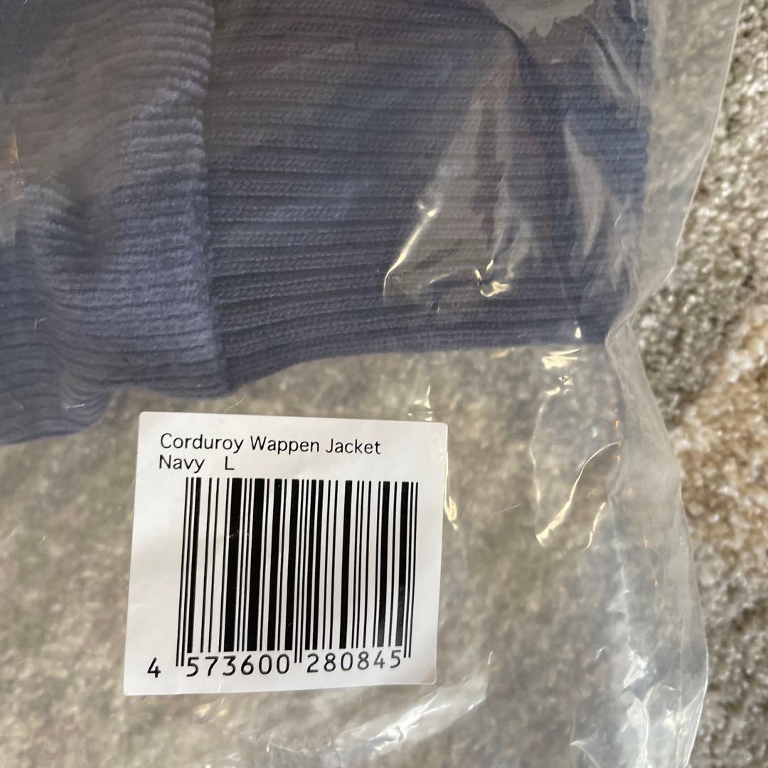 ずとまよ コーデュロイ ワッペン ジャケット ネイビー　L 大型袋1枚付き