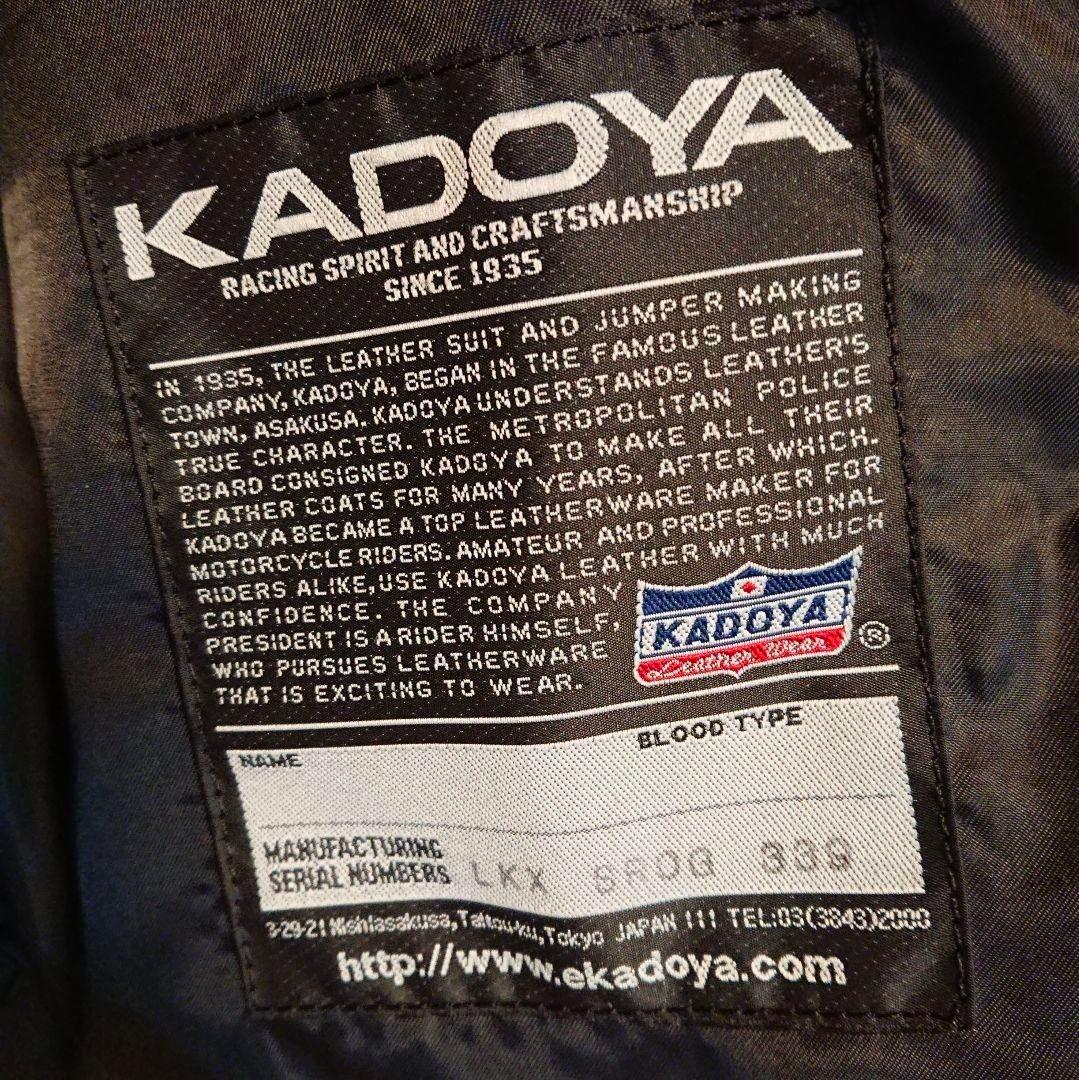 KADOYA 黒 レザー シングルライダースジャケット Lサイズ 未使用品