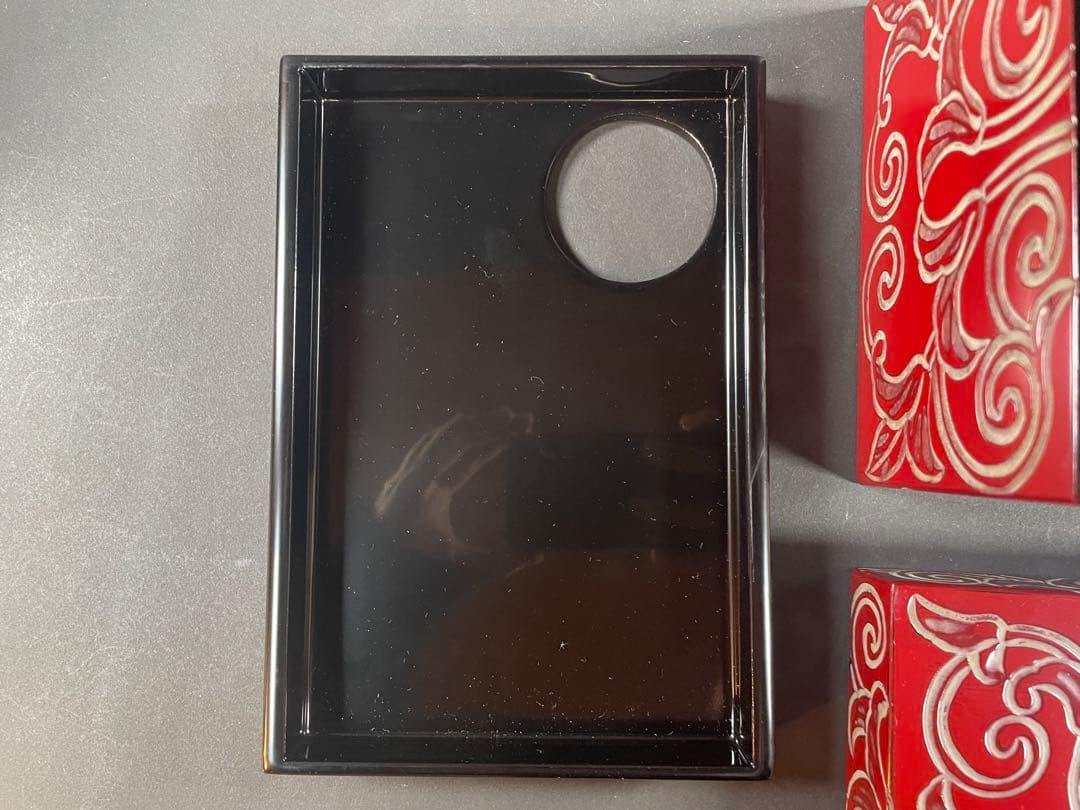 7 茶箱 かまくら彫 日光彫 茶道具 茶器