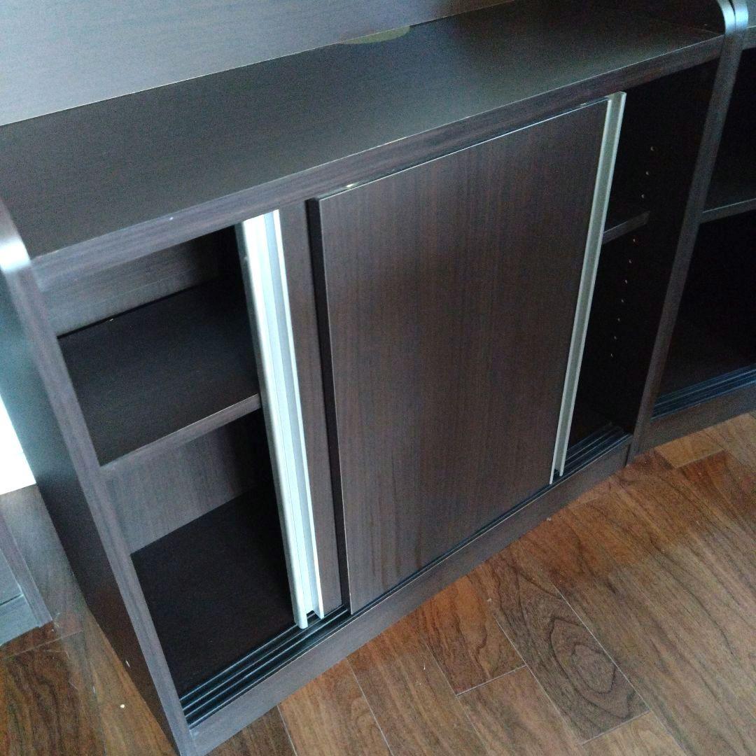 引き取り歓迎★カウンター下収納★ダークブラウン２個セット