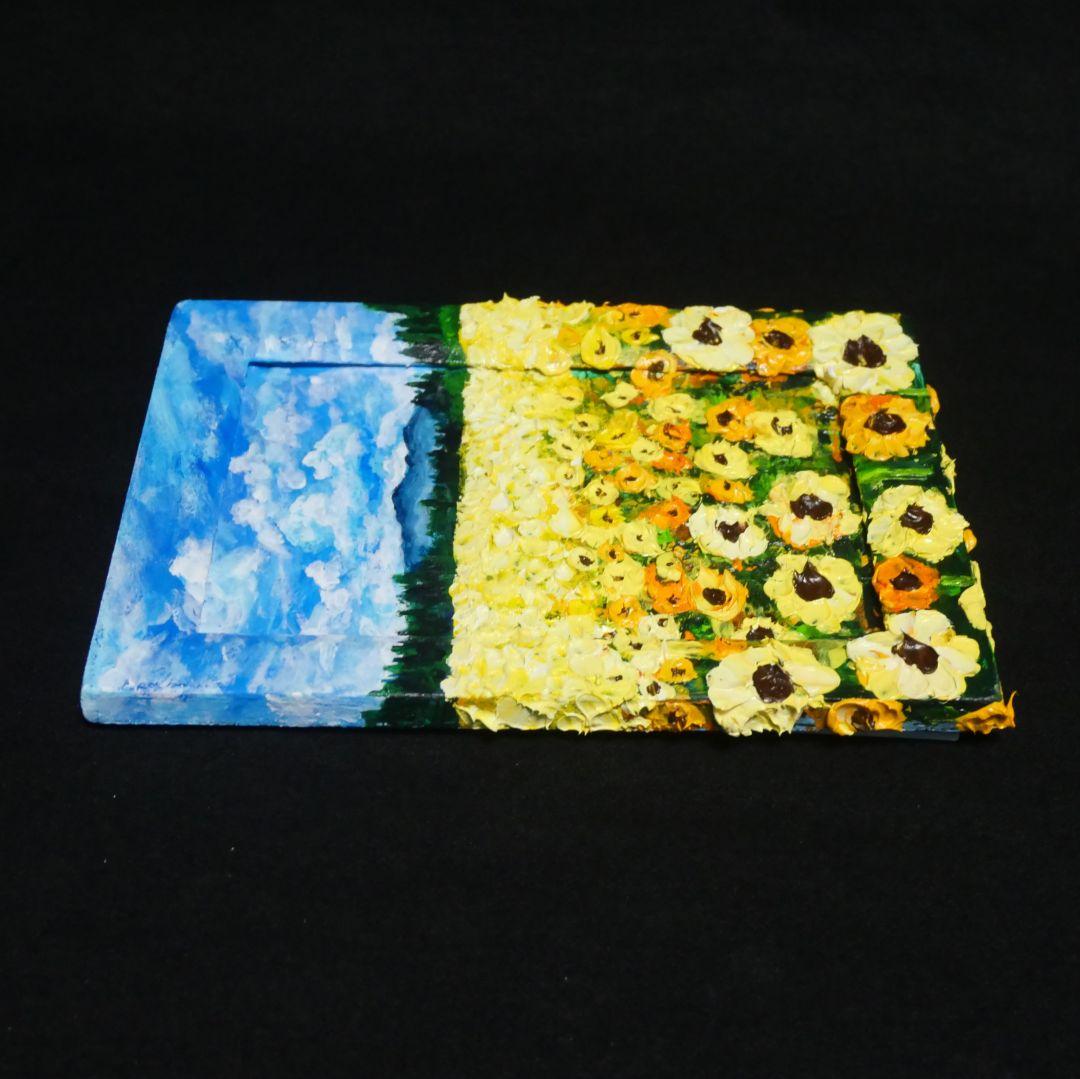 油絵 油彩 油彩画 絵 絵画 【ひまわり広場】ミニ絵画