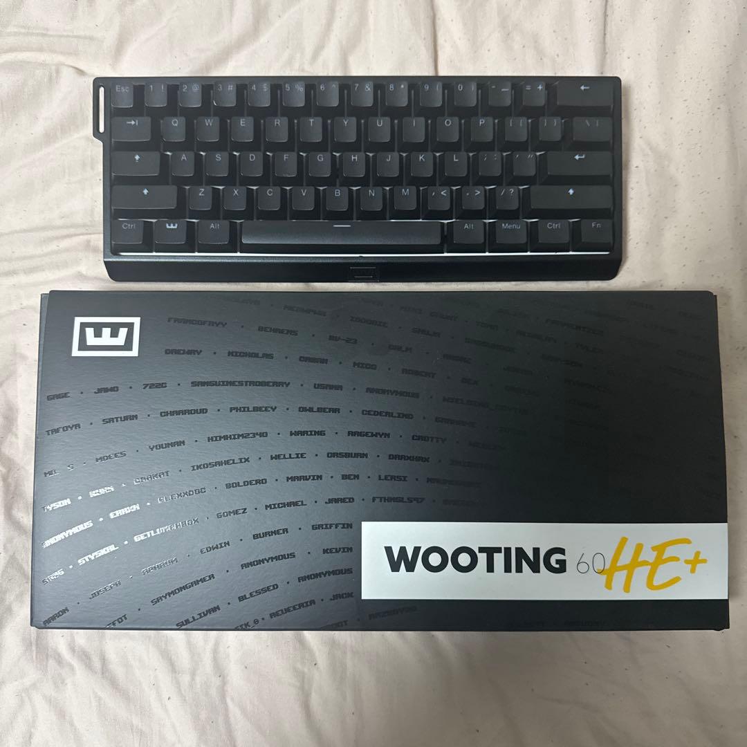 wooting 60he+ ゲーミングキーボード + キーキャップ + ケーブル