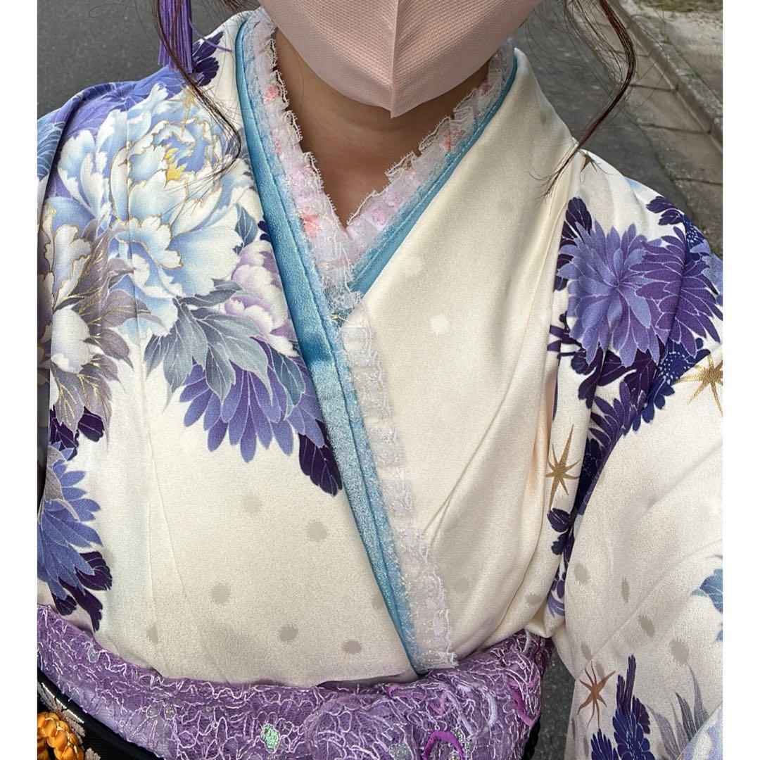 振袖フルセット 紫 白 成人式 結婚式