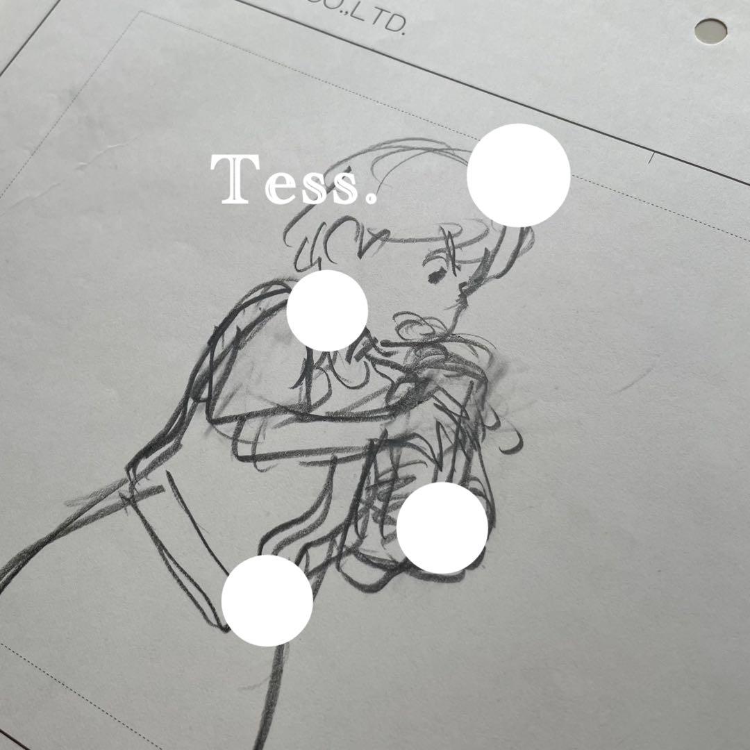 【真作 / 直筆原画】 3枚 耳をすませば ジブリ 月島雫 ラフ画 Ghibli