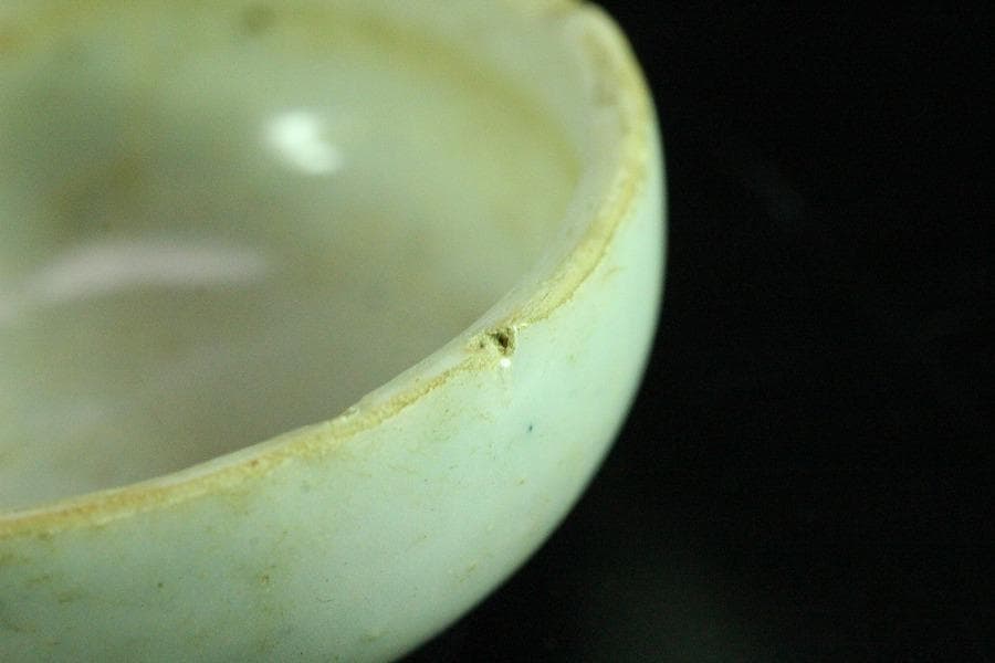 茶道具 古染付 丸香合 明時代 唐物(K-XA862)