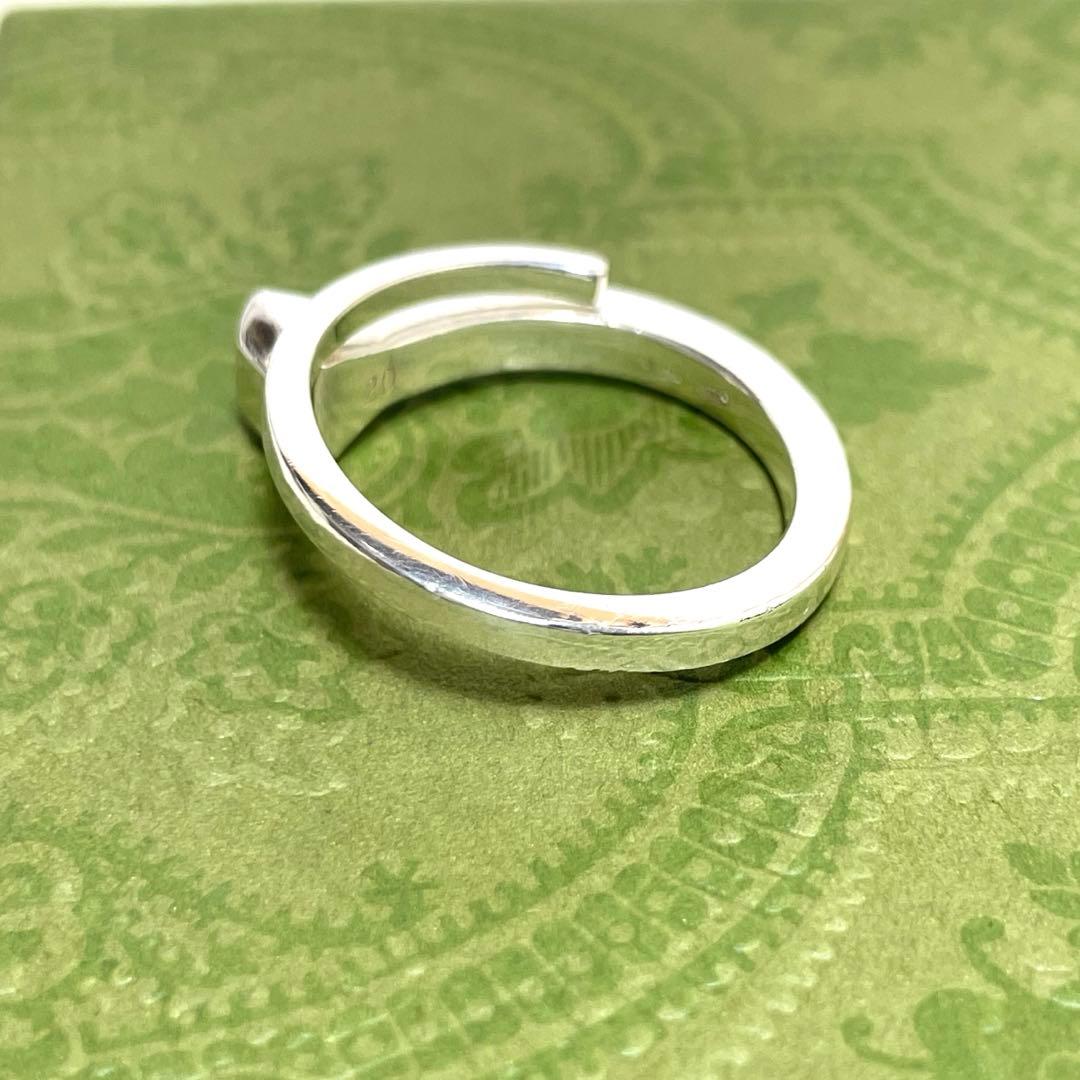 GUCCIグッチ 釘モチーフ　スネークリング　ネイル　20号　ポーチ付属