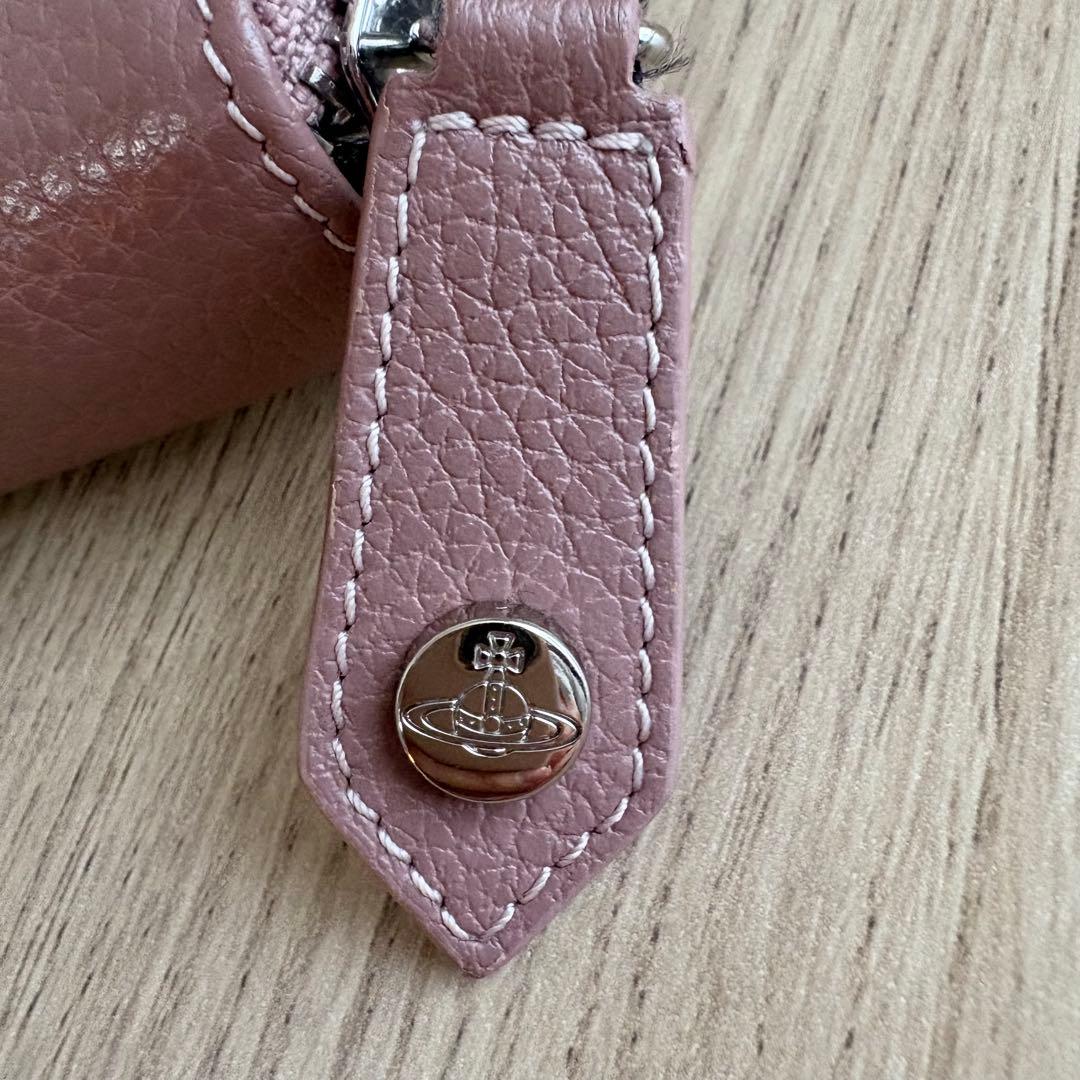 美品　ヴィヴィアンウエストウッド　二つ折り財布　くすみピンク　レディース