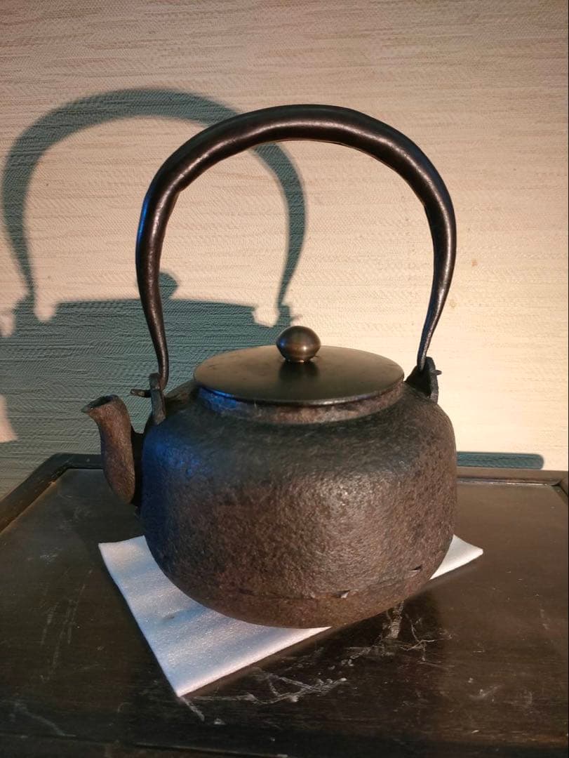 専用ページ　鉄瓶 大日本釜師長 名越昌晴造 柚子肌 昭和初期